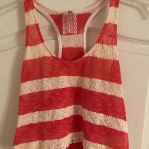 Mauve Brand Stripped Tank Top